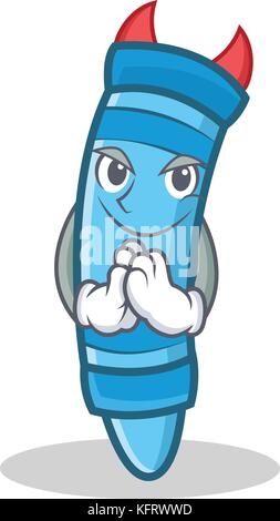 Teufel crayon Charakter Cartoon Stil Stock Vektor