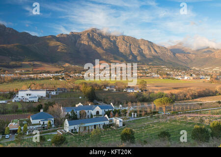 Mullineux und leeu Familie weine Immobilien, Franschhoek, Westkap, Südafrika Stockfoto