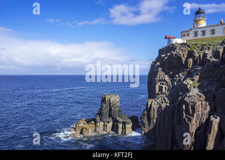 Neist Point Lighthouse auf der Insel Skye, Innere Hebriden, Scottish Highlands, Schottland, UK Stockfoto