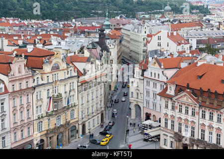 Altstädter Ring, Prag, Blick vom Rathausturm Stockfoto
