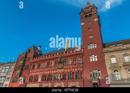 Altes Rathaus von Basel Schweiz Stockfoto