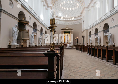 Innenansicht der Kirche Unserer Lieben Frau, der Kathedrale von Copenh Stockfoto