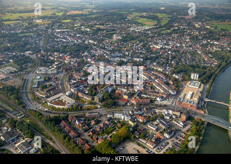 Stadtzentrum von Dorsten mit Einkaufszentrum Mercaden Dorsten, Dorsten, Ruhrgebiet, Nordrhein-Westfalen, Deutschland, Dorsten, Europa, Luftaufnahme, Luftaufnahme Stockfoto