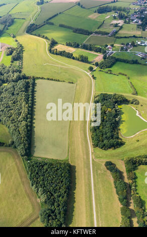 Deich auf der Marina, Emmerich, Niederrhein, Nordrhein-Westfalen, Deutschland, Europa, Luftaufnahme, Luftaufnahme, Luftaufnahme, Luftaufnahme, Niede Stockfoto