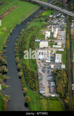 Luftprodukte, Industriegase Unternehmen im Industriegebiet Henrichshütte Ruhe, Lieferant von Sauerstoff, Stickstoff, Argon, Helium und Wasserstoff, medizinische und Stockfoto