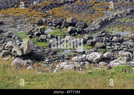 Felsen, Giants Causeway, Bushmills, Co Antrim, Nordirland Stockfoto