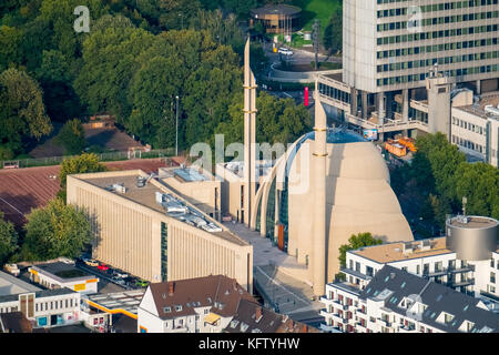 Kölner Zentralmoschee, Moschee, im Fuchsstraße-Innenraum Kanalstraße, muslimisches Gotteshaus, Köln, Rheinland, Nordrhein-Westfalen, Deutschland Stockfoto