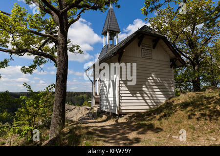 Blick auf die Köthener Hütte im Selketal Harz Stockfoto