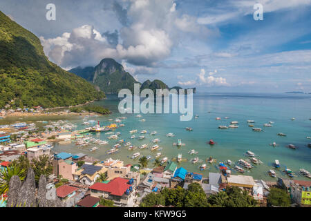 Altstadt El Nido Palawan Stockfoto