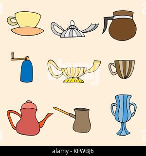 Vector Illustration Satz Küche Tool Collection Stock Vektor