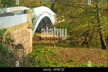 Bigsweir Brücke über den Fluss Wye im Wye Valley Stockfoto