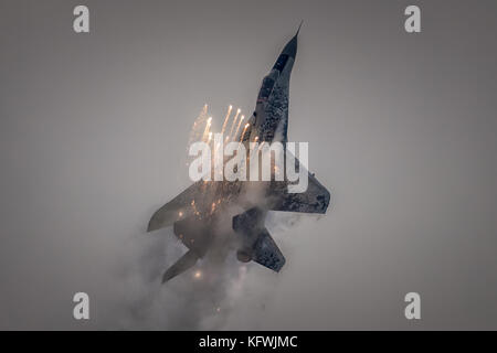 Slowakische Luftwaffe mig 29 Flares freigeben Stockfoto