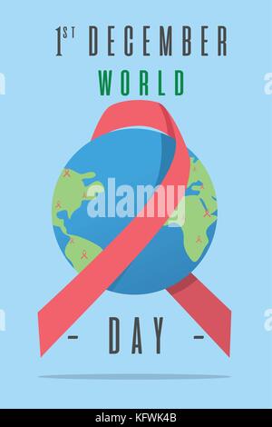 Ein Vektor Illustration des Welt-AIDS-Tag Plakat Stock Vektor