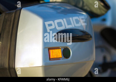 Kiew, Ukraine - September 20, 2017: Nahaufnahme der Polizei Motorrad Stockfoto