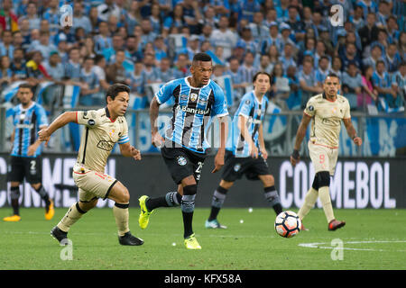 Porto Alegre, Brasilien. 01 Nov, 2017. grêmio und Barcelona von Guayaquil, gültige Spiel für das Halbfinale der Copa Libertadores von Amerika (2017) Arena, Grêmio Porto Alegre (rs). Credit: guilherme Artigas/fotoarena/alamy leben Nachrichten Stockfoto