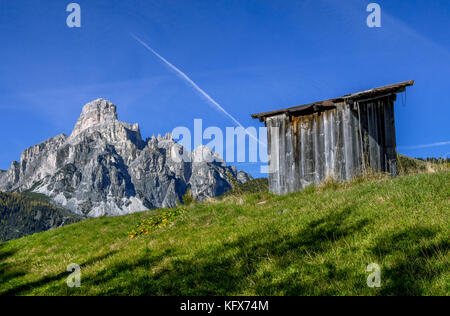 Berg Sassongher, Corvara, Südtirol, Italien Stockfoto