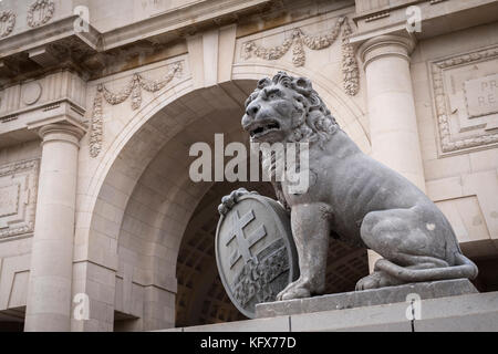 Menin Gate 1. Weltkrieg Memorial Ypern Flandern Belgien Stockfoto