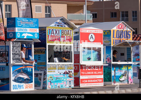 Bootsfahrten Corralejo La Oliva Fuerteventura Kanarische Inseln Spanien Stockfoto