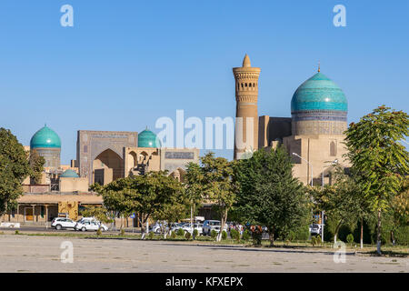 Kalyan Moschee und Minarett, in der Stadt Buchara, Usbekistan befindet. Stockfoto