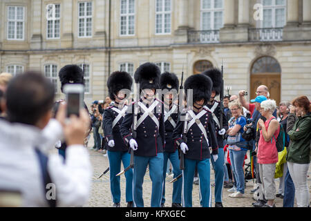 Dänische Königliche Garde in Kopenhagen Stockfoto