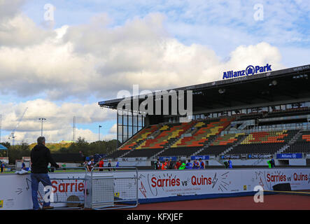 Allianz Park Stadium, Heimat der Sarazenen Rugby Team, Barnett copthall, Großbritannien Stockfoto