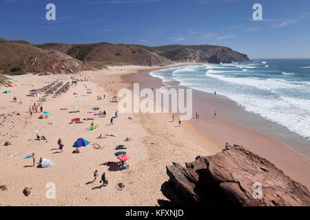 Praia do Amado Strand, carrapateira, Costa Vicentina, Westküste, Algarve, Portugal Stockfoto