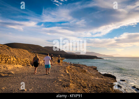 Ajuy Fuerteventura Kanarische Inseln Spanien Abendlicht Stockfoto