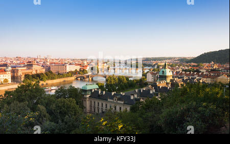 Panoramablick über Prag Stockfoto