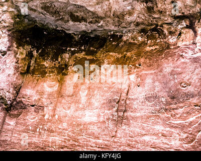 Petroglyphen im Capitol Gorge, Utah USA Stockfoto