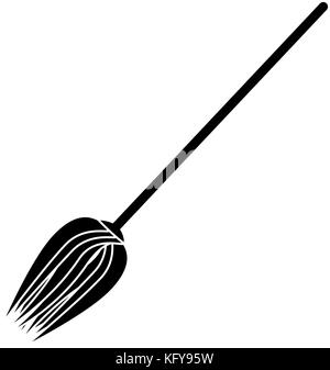 Witchs Besen lustig Symbol Vektor illustration Design Stock Vektor