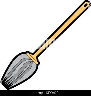 Witchs Besen lustig Symbol Vektor illustration Design Stock Vektor
