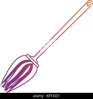 Witchs Besen lustig Symbol Vektor illustration Design Stock Vektor