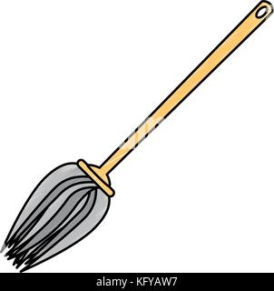 Witchs Besen lustig Symbol Vektor illustration Design Stock Vektor