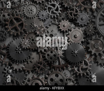 Getriebe und Zahnräder Hintergrund 3 Abbildung d Stockfoto