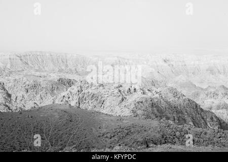 in den Berg Eden Jordan den Blick von der antiken Burg Stockfoto