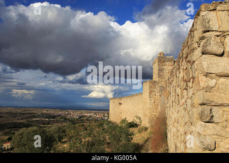 Schloss in der historischen mittelalterlichen Stadt Trujillo, Provinz Caceres, Extremadura, Spanien Stockfoto