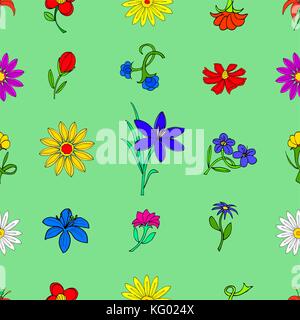 Florale nahtlose Muster Hintergrund mit Blättern. doodles Ornament Stock Vektor