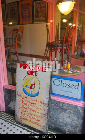 Das Schweinefleisch Store cafe in Haight Ashbury, San Francisco CA Stockfoto