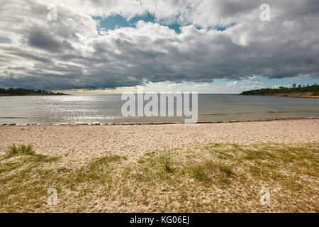 Yyteri sand malerischen Strand. Finnland Sommer Landschaft. pori Urlaubsziel Stockfoto