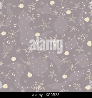Süße Hand gezeichnet winter Muster. nahtlose Muster. Vector Illustration Stock Vektor