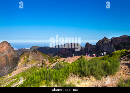 Malerische Aussicht auf die Berge Pico Do Arieiro, Madeira, Portugal Stockfoto