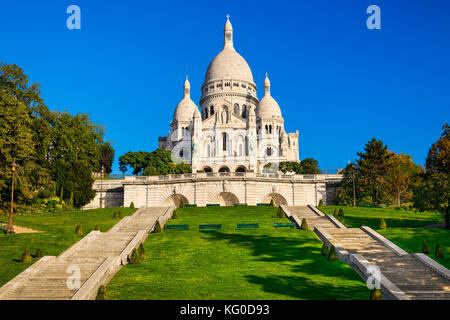 Basilika Sacré-Coeur in Montmartre in Paris, Frankreich Stockfoto