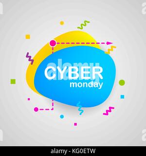 Cyber Monday im kreativen Dialog Werbung Stock Vektor