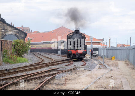 Dampflok 61264 zieht der Passagierverkehr auf der North Yorkshire Moors Stockfoto