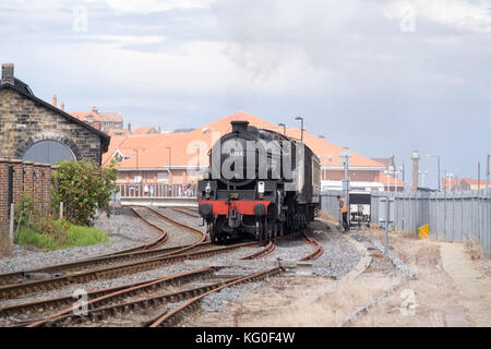 Dampflok 61264 zieht der Passagierverkehr auf der North Yorkshire Moors Stockfoto