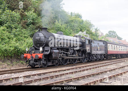 Dampflok 61264 zieht der Passagierverkehr auf der North Yorkshire Moors Stockfoto