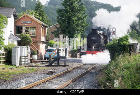 Dampflok 61264 zieht der Passagierverkehr auf der North Yorkshire Moors Stockfoto