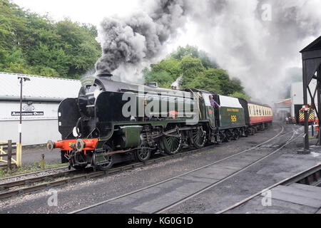 Dampflok repton sr Nr. 926 wieder Dampf auf der North York Moors Stockfoto