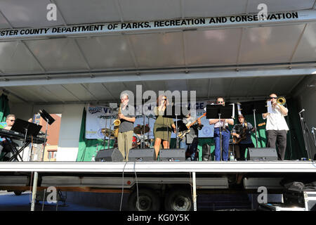 Jazz Band am Festival Yonkers New York durchführen Stockfoto