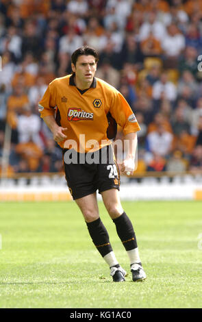 Fußballer Marc Edworthy Wolverhampton Wanderers v Leicester City, 04. Mai 2003 Stockfoto